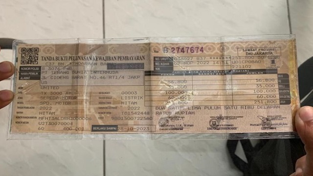 cek pajak stnk Cara Mudah Cek Besaran Pajak Motor yang Ada di STNK