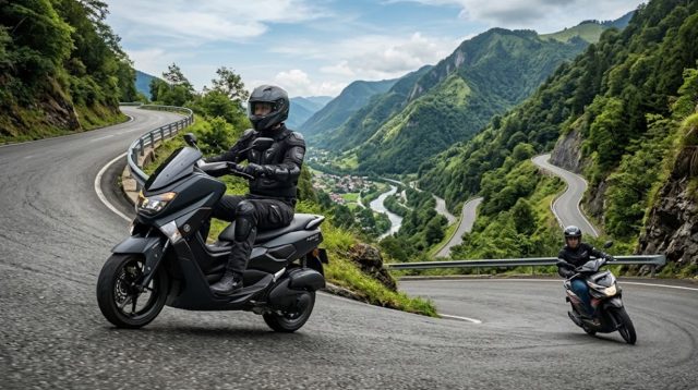 Cara Aman Naik Motor Matic di Tanjakan dan Turunan Curam