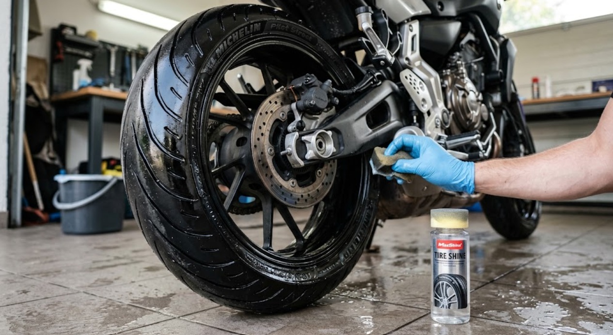 Jangan Terlalu Sering Semir Ban Motor Setelah Dicuci, Ini Risikonya